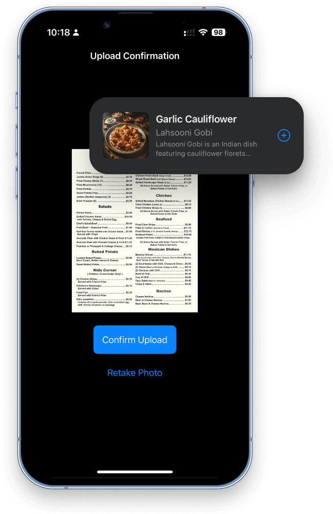 At Meal Time, AI Menu, AI Menu translater